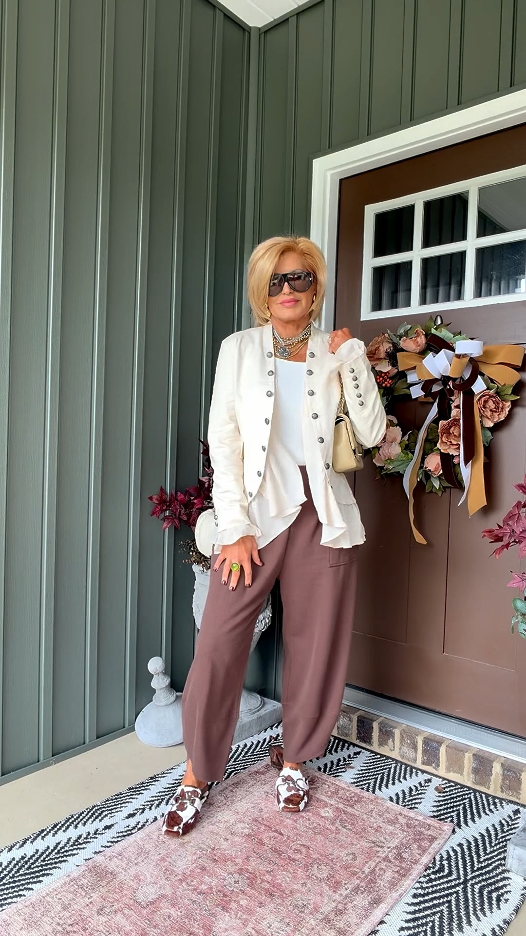 My jacket reminds me of FP & great for pairing with casual or elevated looks.  My jacket is beige with beige cami (pack of 2), my pants are dark brown  
Sizes I’m wearing:
Jacket/med
Tank/med
Knit Barrels/med

#LTKFindsUnder50 #LTKStyleTip #LTKSeasonal