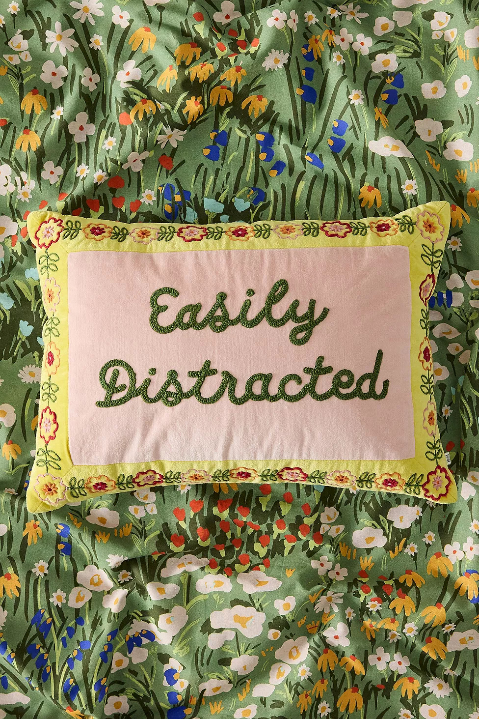 Easily Distracted Cushion | Urban Outfitters UK