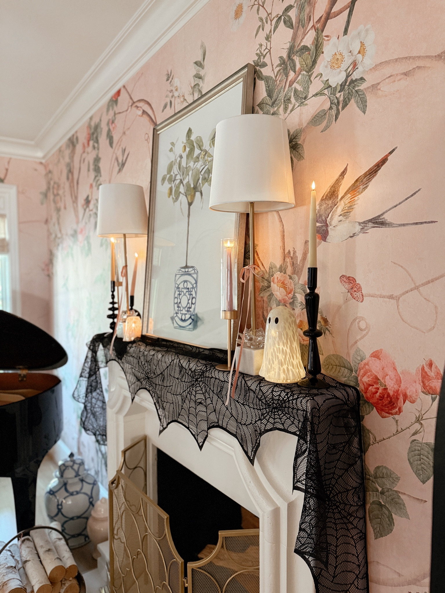 When a few thoughtful pieces come together… ✨🎃 This elevated Halloween mantle proves you don’t need much to make a statement. Soft candlelight, layered textures, and just a touch of spooky magic make it both chic and cozy. Sometimes less really is more. 🕯️🍂🕸️

#HalloweenMantle #ElevatedHalloween #CozyHalloween #IntentionalHome #SeasonalDecor #HolidayHomeVibes #SpookyChic #FallTouches #WhimsicalHome #CaseyLeighStyle 

#LTKFindsUnder50 #LTKHome #LTKSeasonal