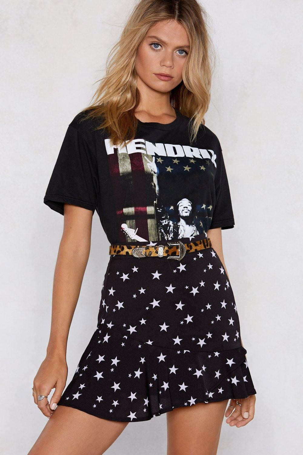 Star Print A Line Mini Skirt | Nasty Gal (US)