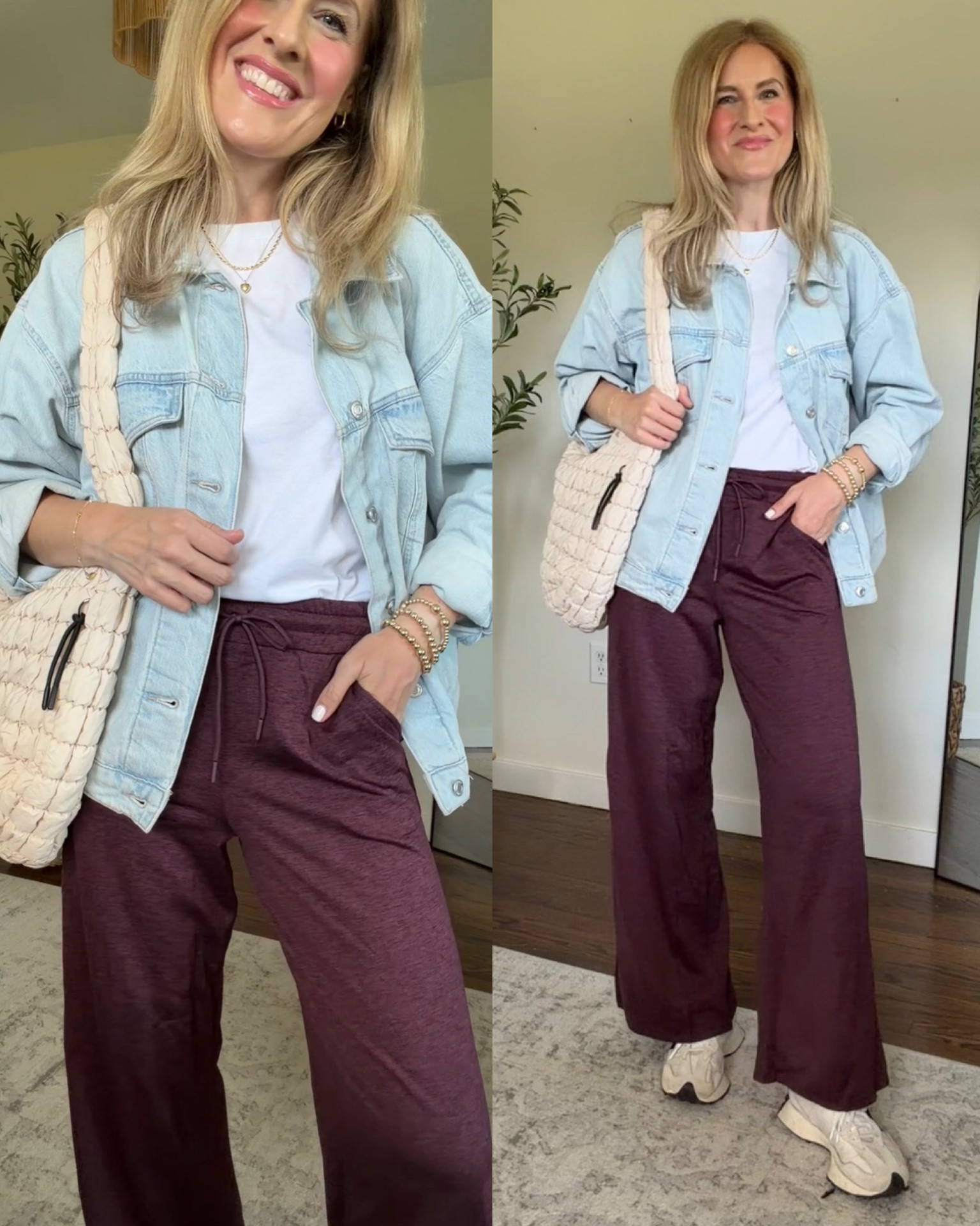 Walmart pre fall outfit idea with these ButterCore wide leg pants, I’m in a small. Love these! Might get a medium next time I grab another color but these will do. #walmartfashion

#LTKOver40