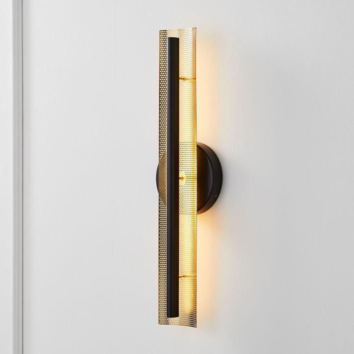 Perforated LED Sconce | West Elm (US)