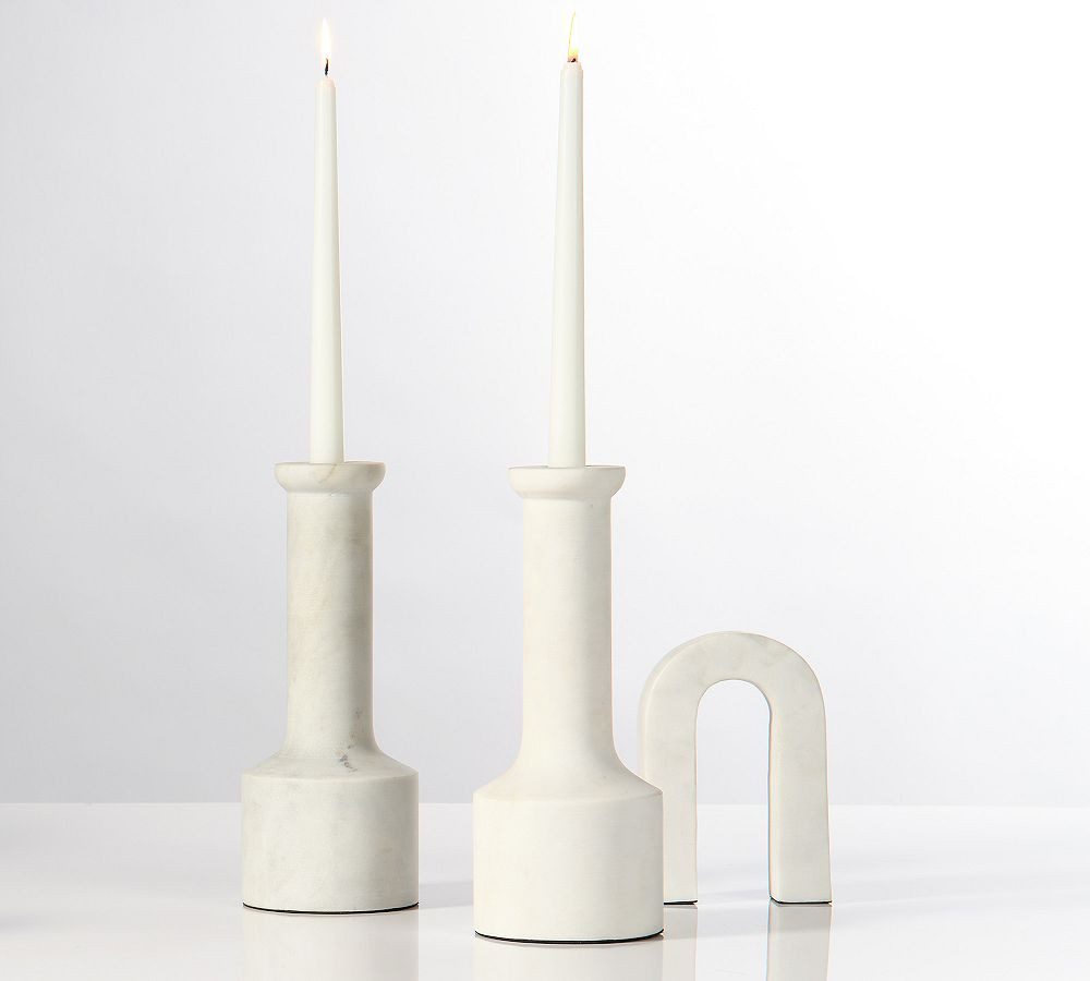 Maya Marble Candleholders  - Set of 2 | Pottery Barn (US)