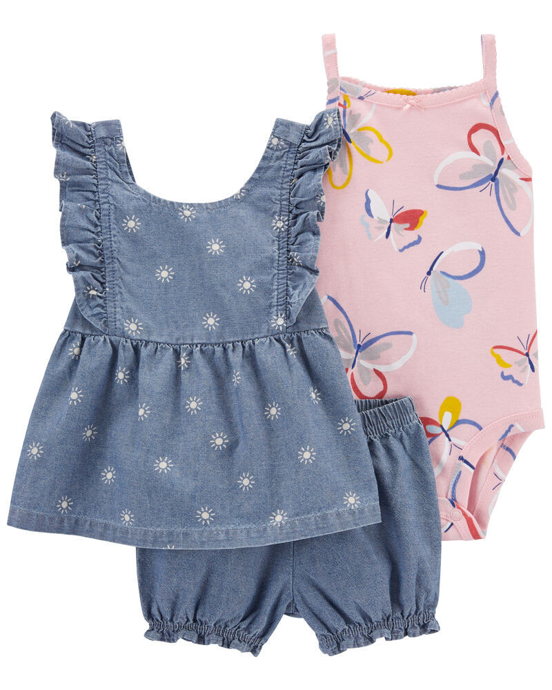 2-Piece Butterfly Chambray Short Set | Carter's