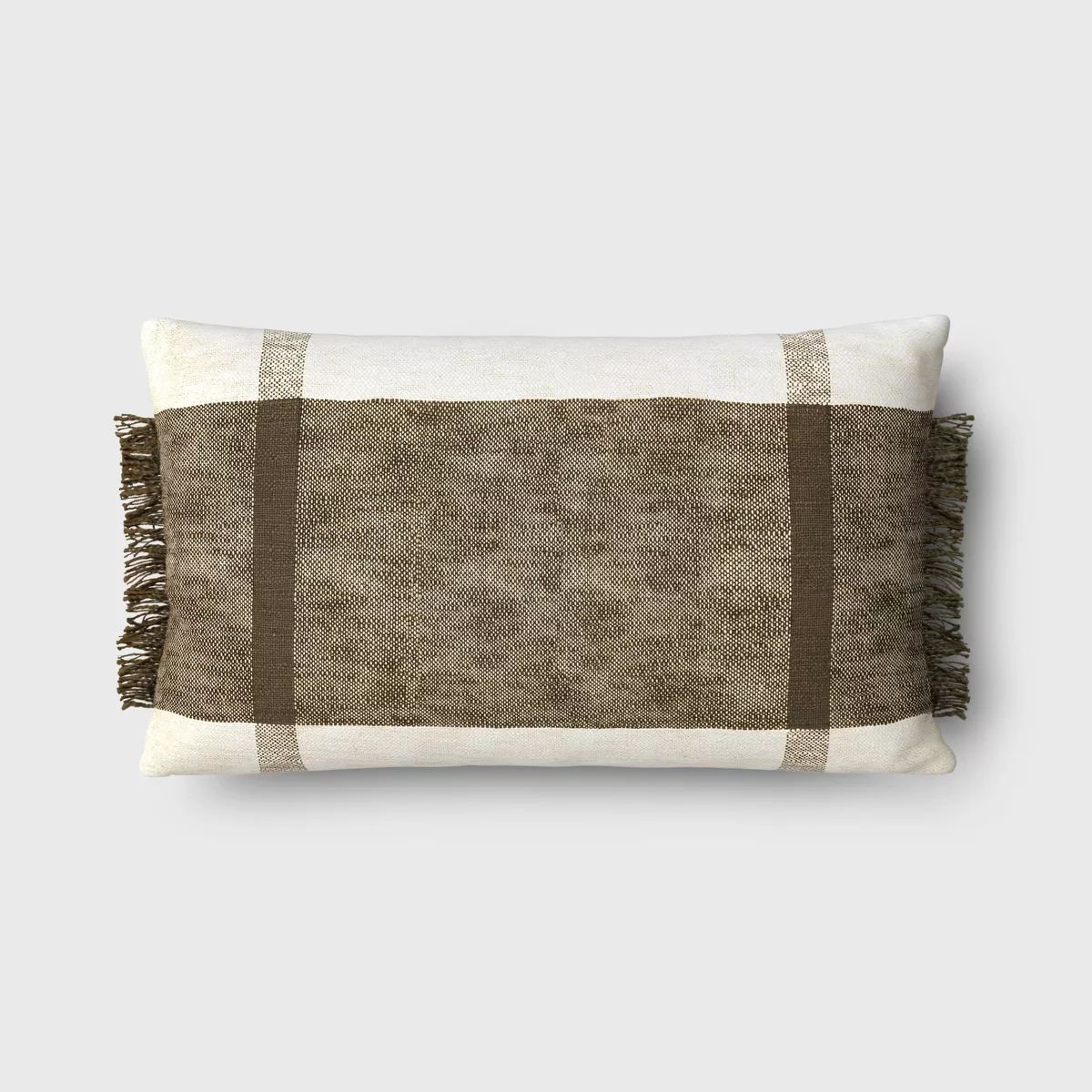 Oversized Textured Woven Cotton Striped Lumbar Throw Pillow - Threshold™ | Target