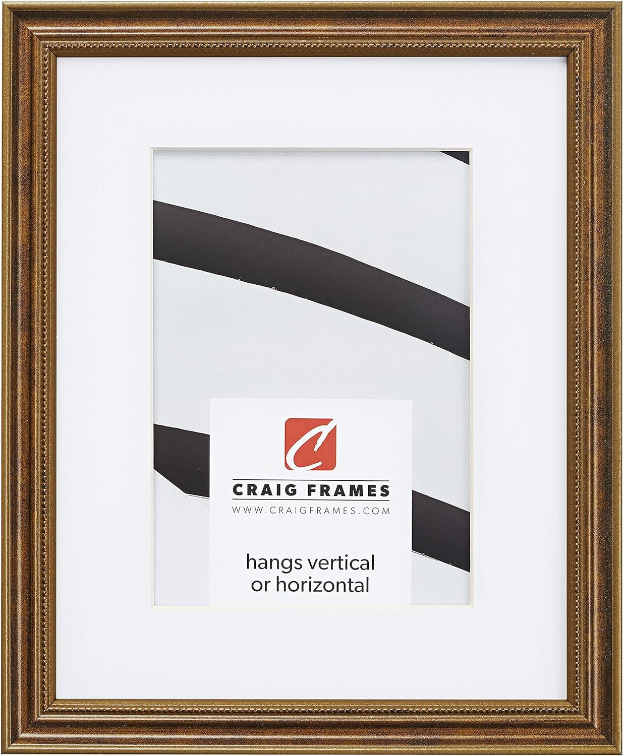 Craig Frames 314BR 12 x 12 Inch Ornate Bronze Picture Frame Matted to Display a 9 x 9 Inch Photo | Amazon (US)