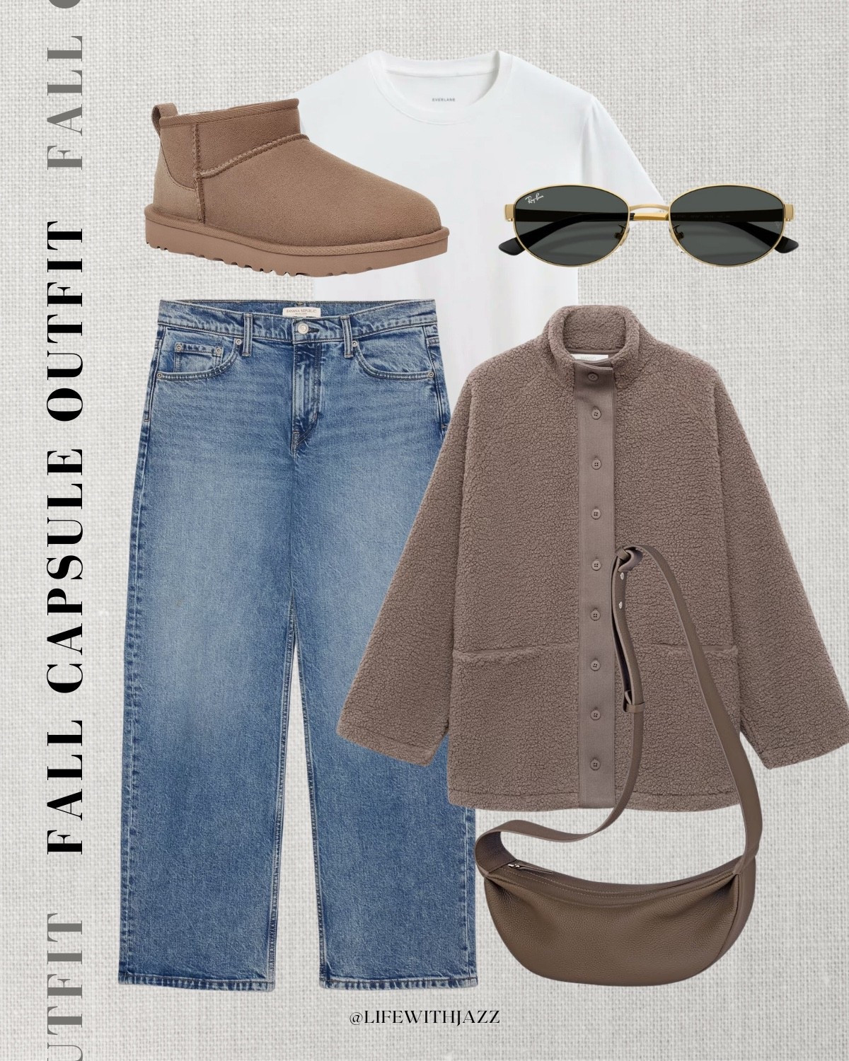 fall capsule outfit 

fall style/ casual style / relaxed jeans / Uggs / Sherpa fleece / casual bag / fc25 

 

#LTKSeasonal #LTKStyleTip