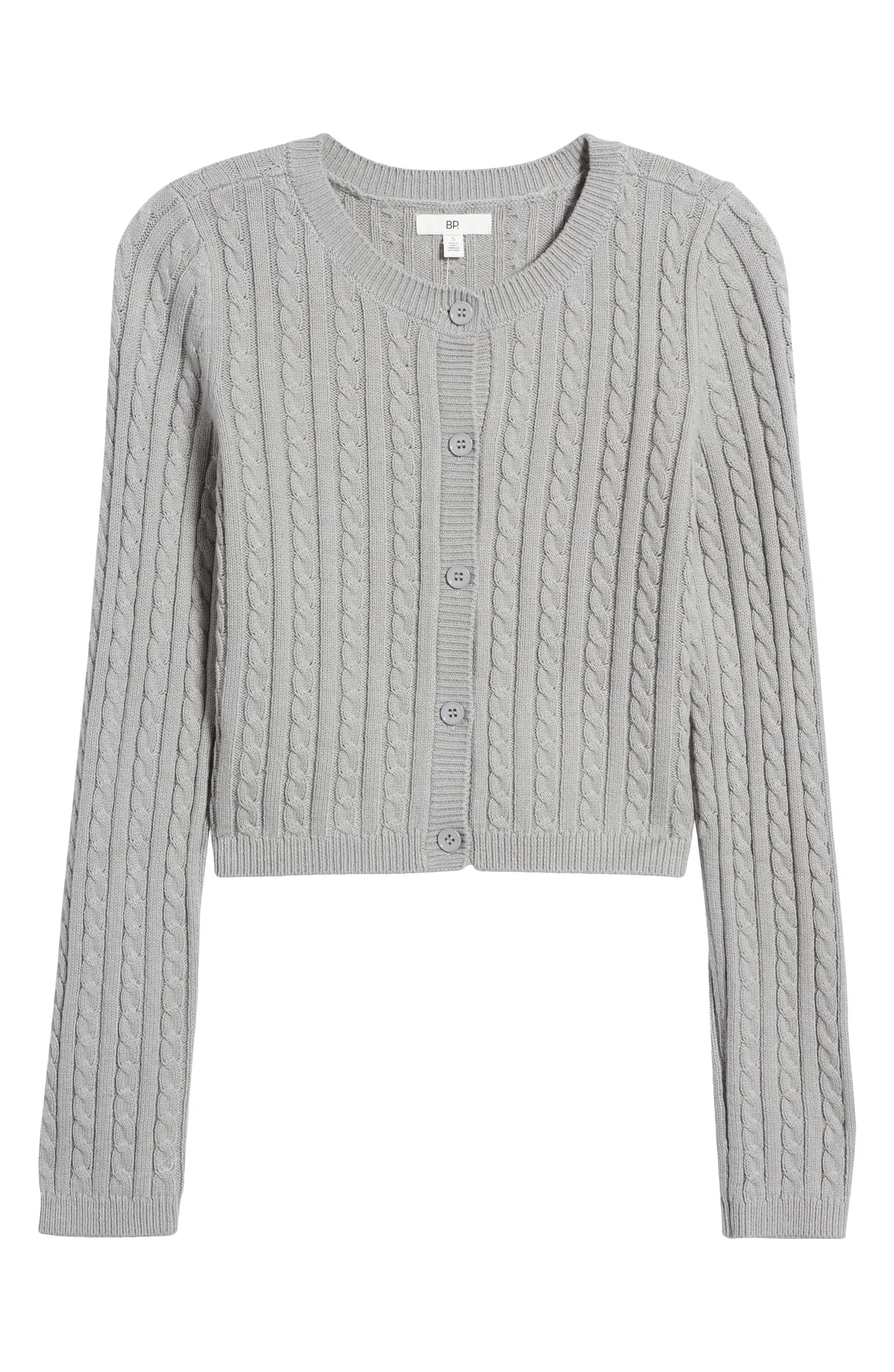 Cable Crewneck Cardigan | Nordstrom