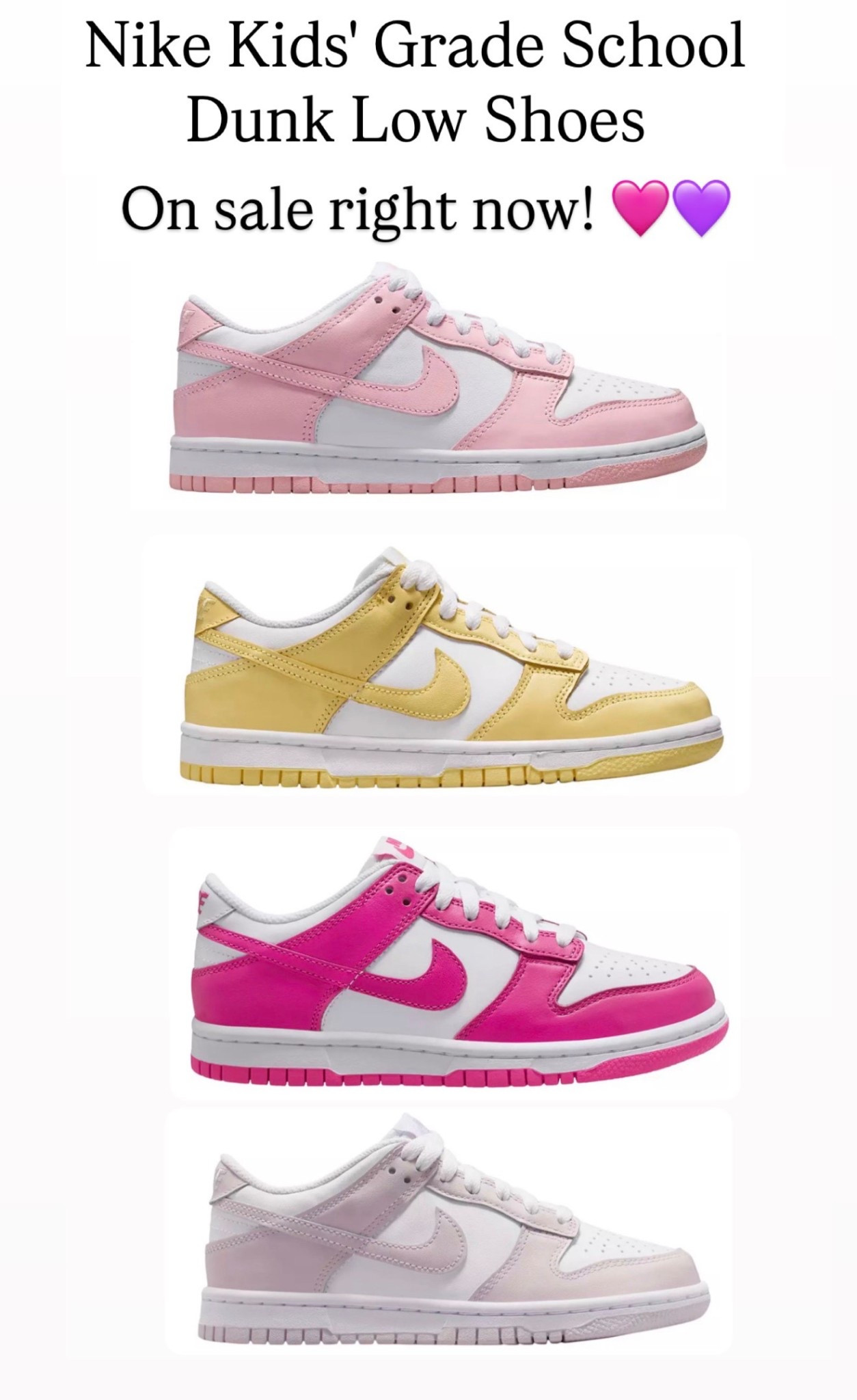 Nike Dunk Sneakers for Girls 

#LTKKids #LTKSaleAlert