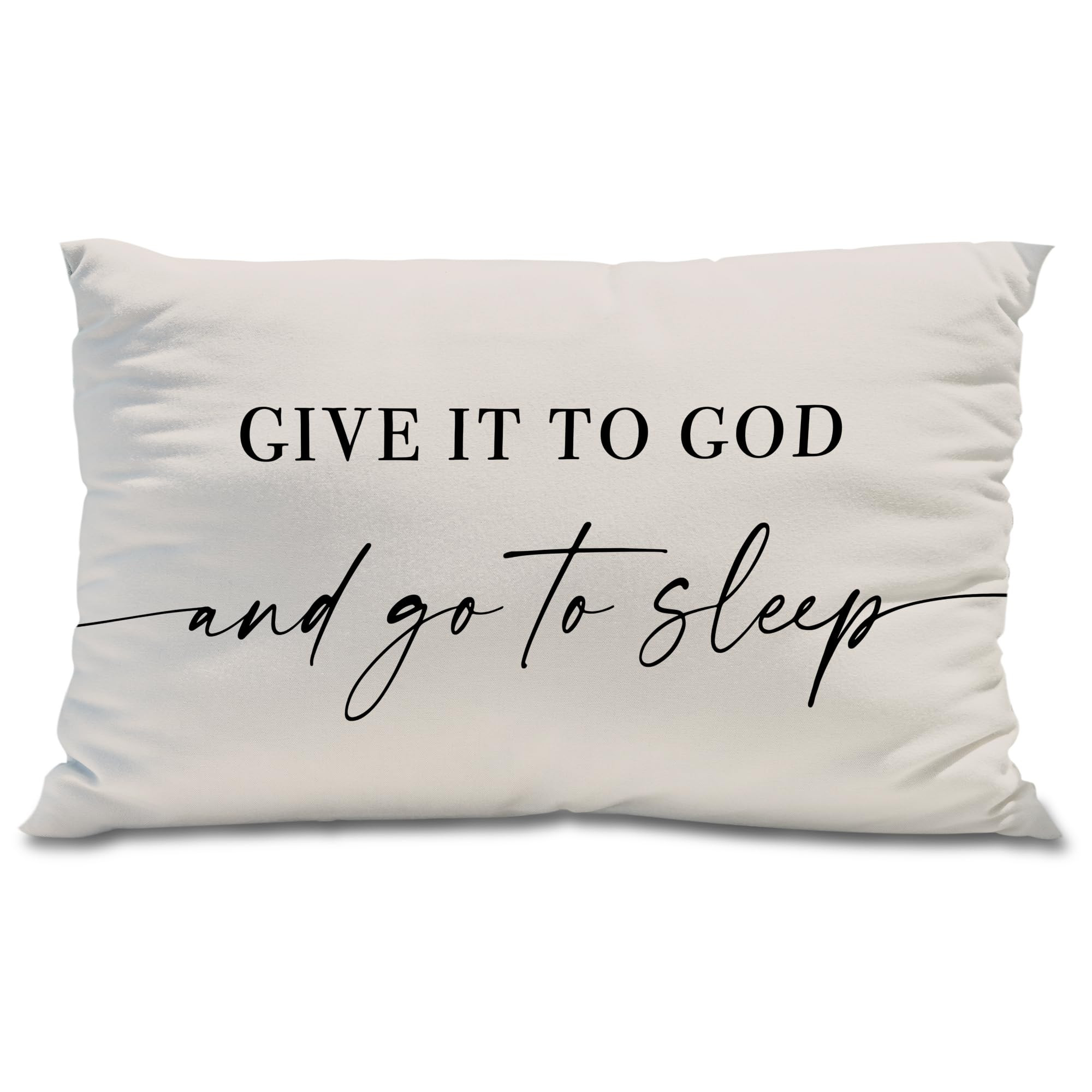 Knibeo Give It to God and Go to Sleep, Decorative Pillows Cover for Bed, Throw Pillows Cover for ... | Amazon (US)