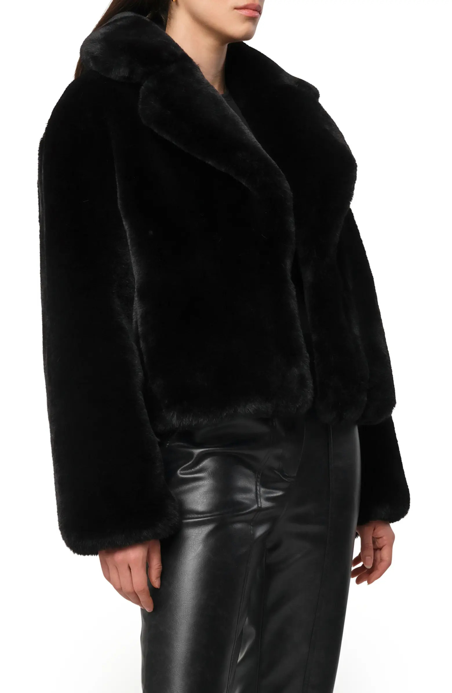 Apparis Miller Crop Recycled Polyester Pluche™ Faux Fur Coat | Nordstrom | Nordstrom