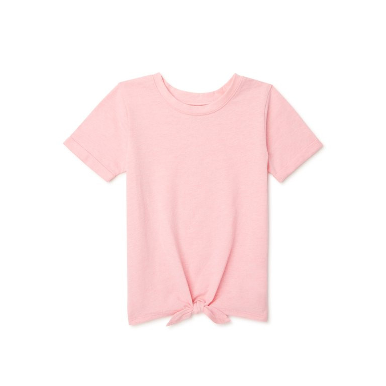 Garanimals Baby and Toddler Girl Short Sleeve Tie Front T-Shirt, Sizes 12M-5T | Walmart (US)
