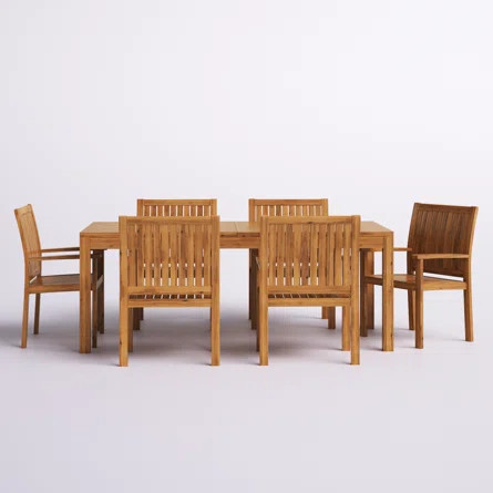 Arvia 6 - Person Rectangular Outdoor Dining Set | Wayfair North America