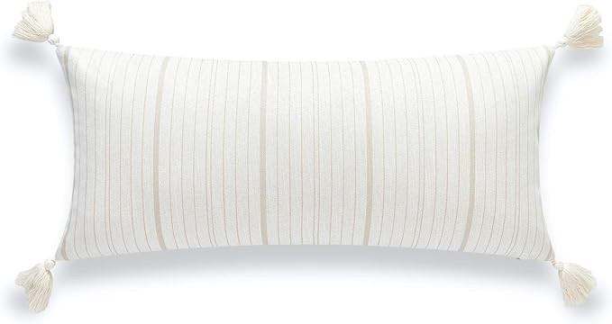 Hofdeco Beach Indoor Outdoor Long Lumbar Pillow Cover ONLY for Bed, Backyard, Couch, Sofa Camel S... | Amazon (US)