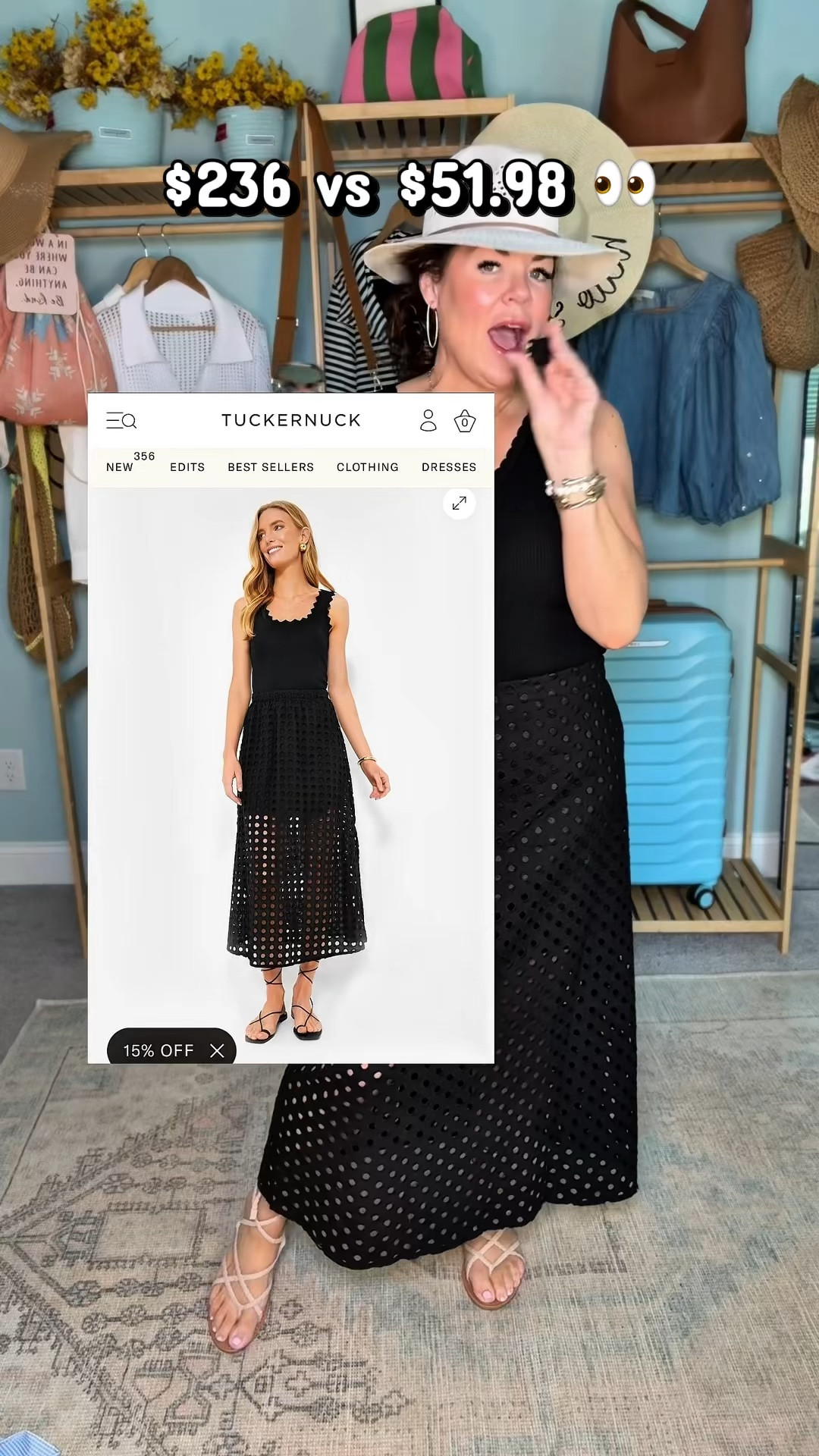 
I saw this outfit on Tuckernuck and loved it… but the price was $236 😳 so I used photo search on Amazon and recreated the whole look for $51.98.

Would you wear the original or my budget version? How’d I do? ☀️ #outfitinspo
#amazonfashionfinds 
#lookforless 
#personalinternetstylist 
#styledbysusan 


#LTKMidsize #LTKootd #LTKOver40