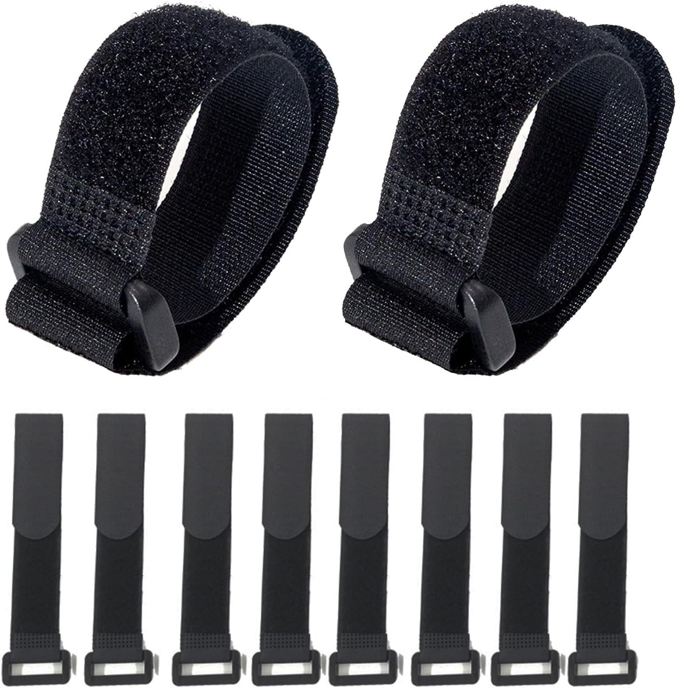 10Pack 1x8” Reusable Nylon Cable Straps with Buckle for Cords Organizer | Amazon (US)