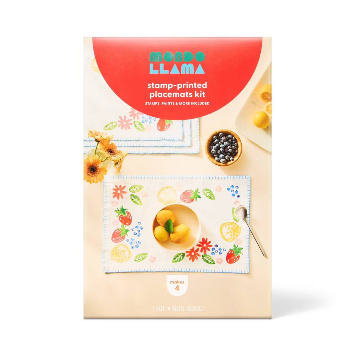 4ct Stamp-Printed Placemats Craft Kit - Mondo Llama™ | Target