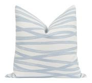 Brushstrokes Sky Blue Throw Pillow | Land of Pillows