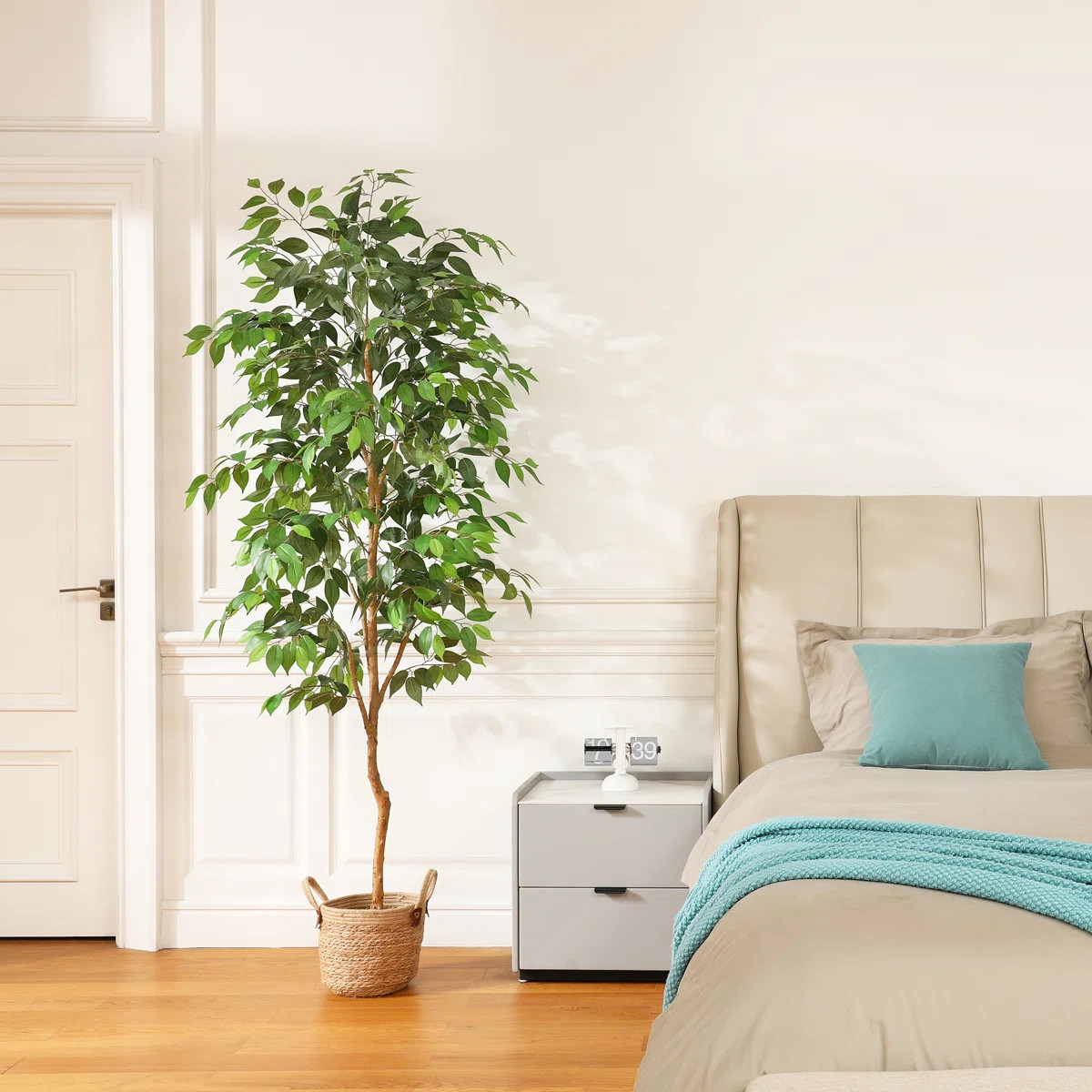 Adcock Artificial Ficus Tree in Pot with Realistic Leaves and Natural Trunk | Wayfair North America