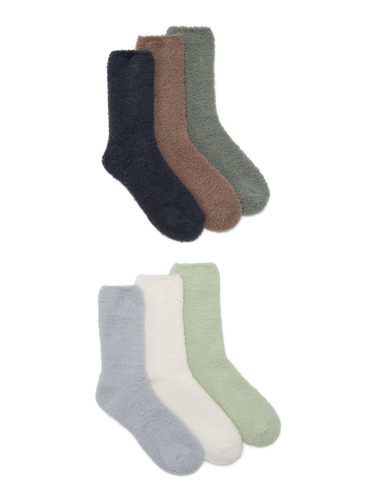 Joyspun Women's Cozy Crew Socks, 6-Pack, Fits Shoe Sizes 4-10 | Walmart (US)