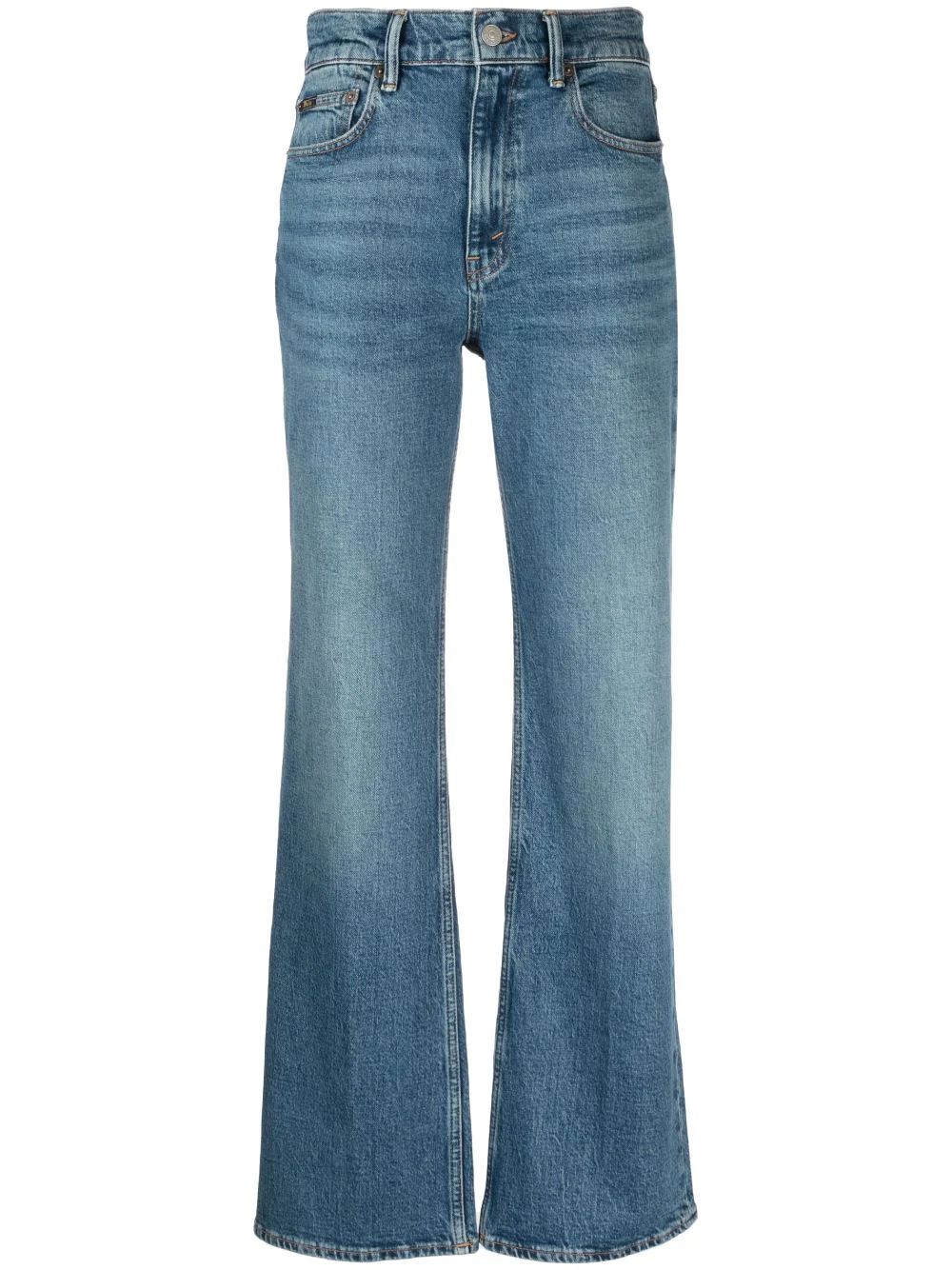 Polo Ralph Lauren whiskering-effect high-rise Flared Jeans - Farfetch | Farfetch Global