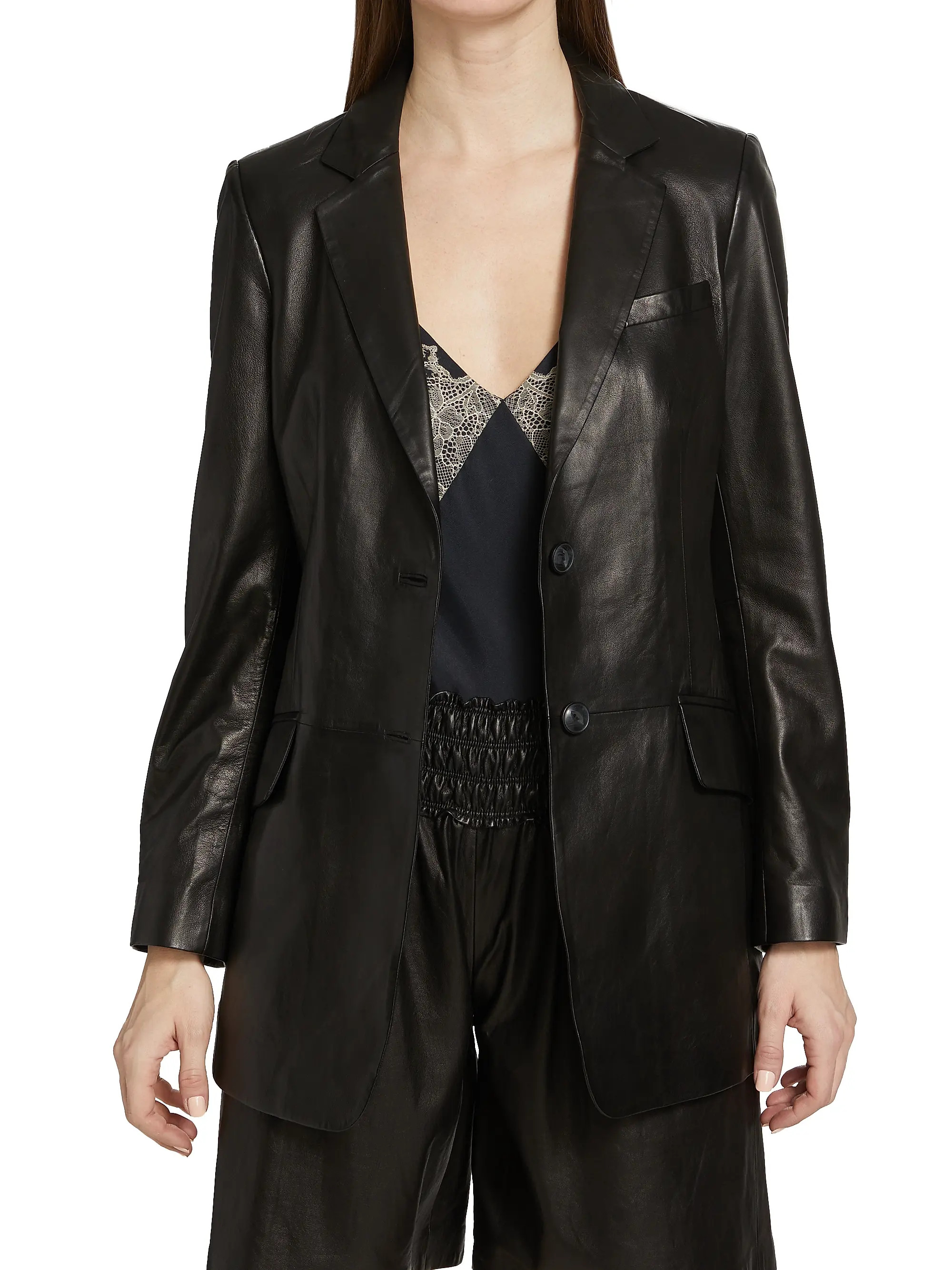 ICONS Charles Leather Blazer | Saks Fifth Avenue