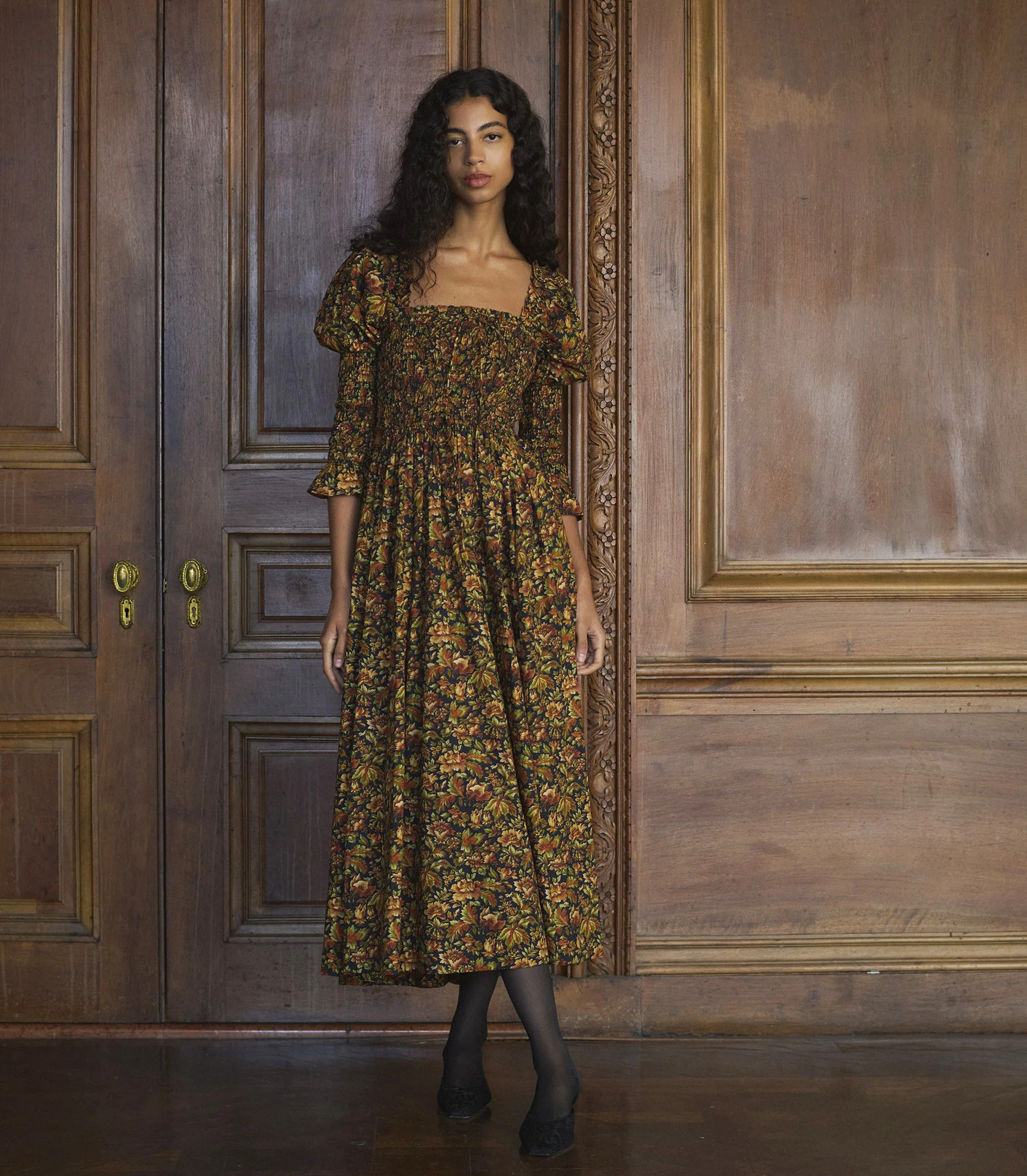 Bijou Dress - Noir Rêve Des Jardins | DÔEN | DOEN