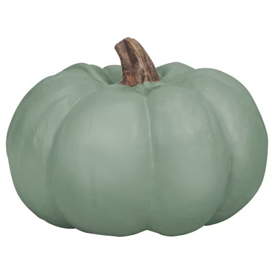 Elanze Designs Sage Green 6 inch Resin Harvest Decorative Pumpkin | Target