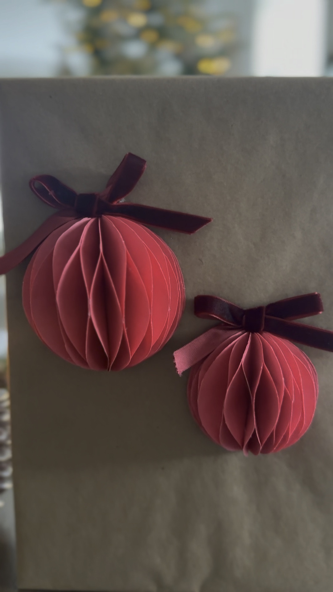 DIY honey comb ornaments