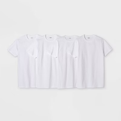 Men's Short Sleeve 4pk Crewneck T-Shirt - Goodfellow & Co™ | Target