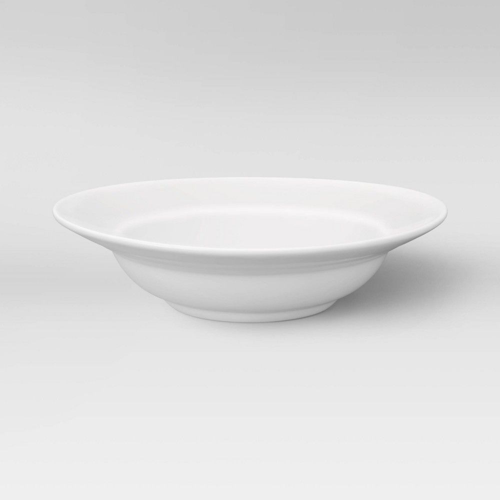 16oz Porcelain Rimmed Pasta Bowl White - Threshold | Target