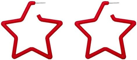 Star Hoop Earings 80s Classic Big Hoop Earrings Retro Neon Geometric Earrings Fluorescence Party ... | Amazon (US)