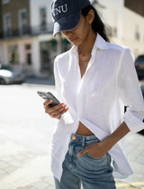 The Boyfriend: Linen, White | With Nothing Underneath