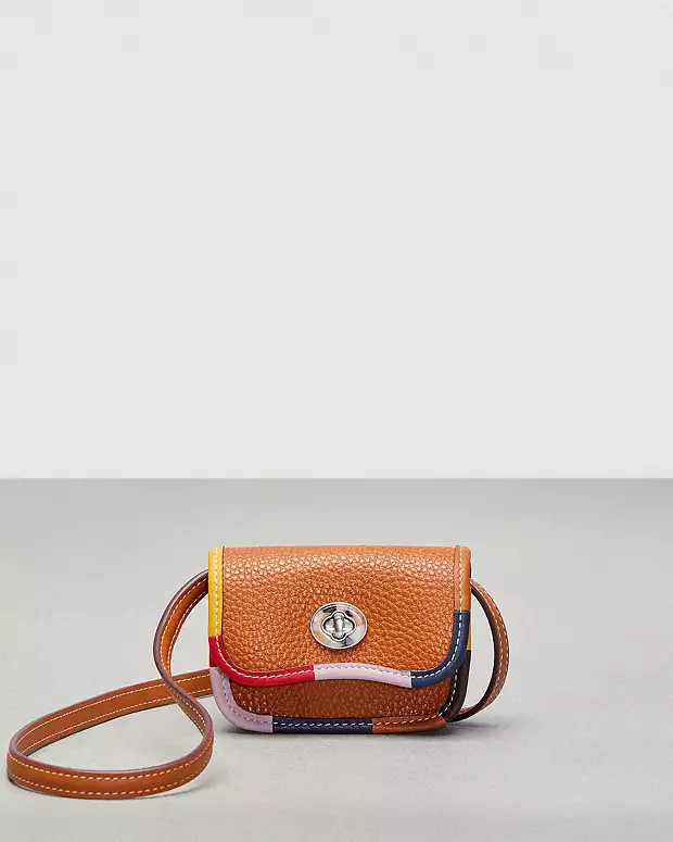Wavy Wallet With Colorful Binding In Upcrafted Leather | Coach (US)
