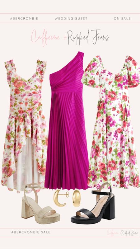 // wedding guest dresses // pink dress // floral dress // Easter dress // heels // earrings // Abercrombie sale // 

#LTKwedding #LTKsalealert #LTKstyletip