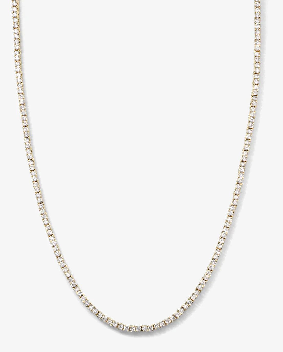 Baby Heiress Tennis Necklace 15” Melinda Maria Gold | The Collection TX 