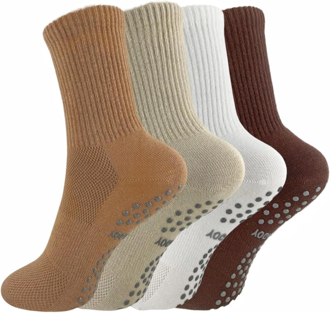 Pilates Socks with Grips for Women Grippy Socks Woman Pilates Grip Socks Pilates Yoga Socks For W... | Amazon (US)
