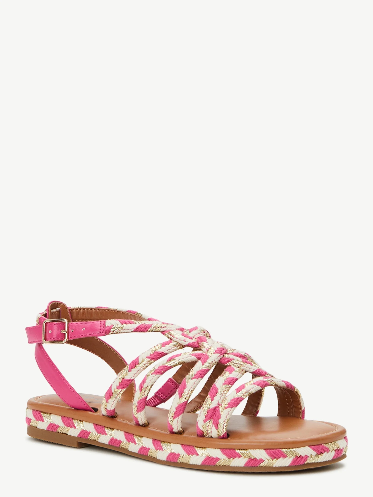 Scoop Women’s Braided Flat Sandals - Walmart.com | Walmart (US)