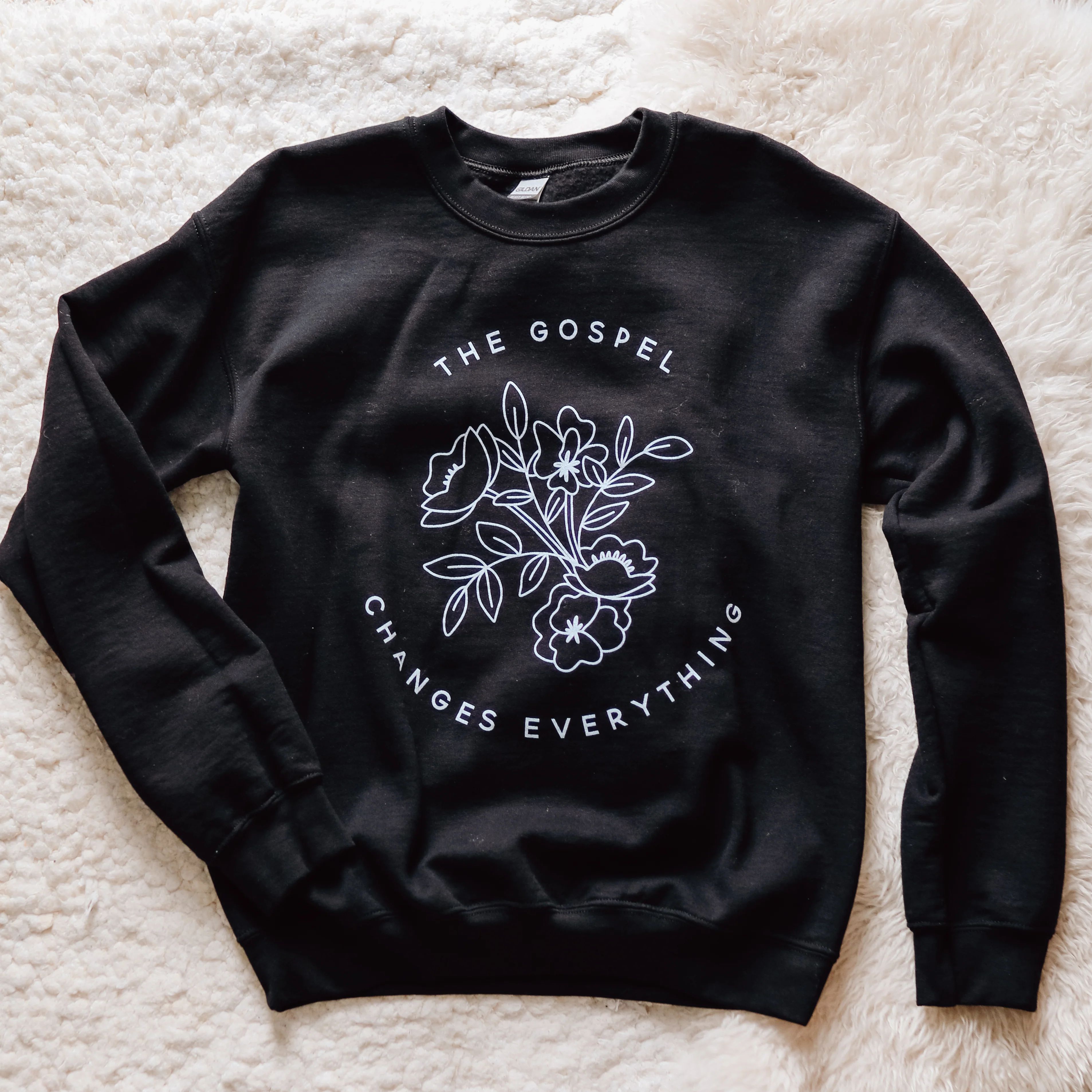 The Gospel Changes Everything Sweatshirt - Black | The Daily Grace Co.