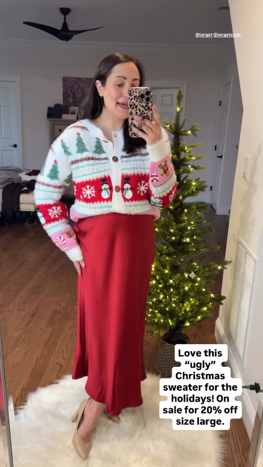 Love this “ugly” Christmas sweater for the holidays! On sale for 20% off size large.  @target @targetstyle