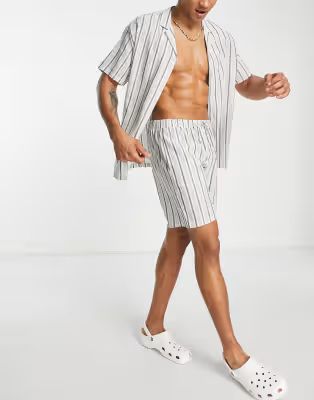 South Beach linen blend swim shorts in white | ASOS (Global)