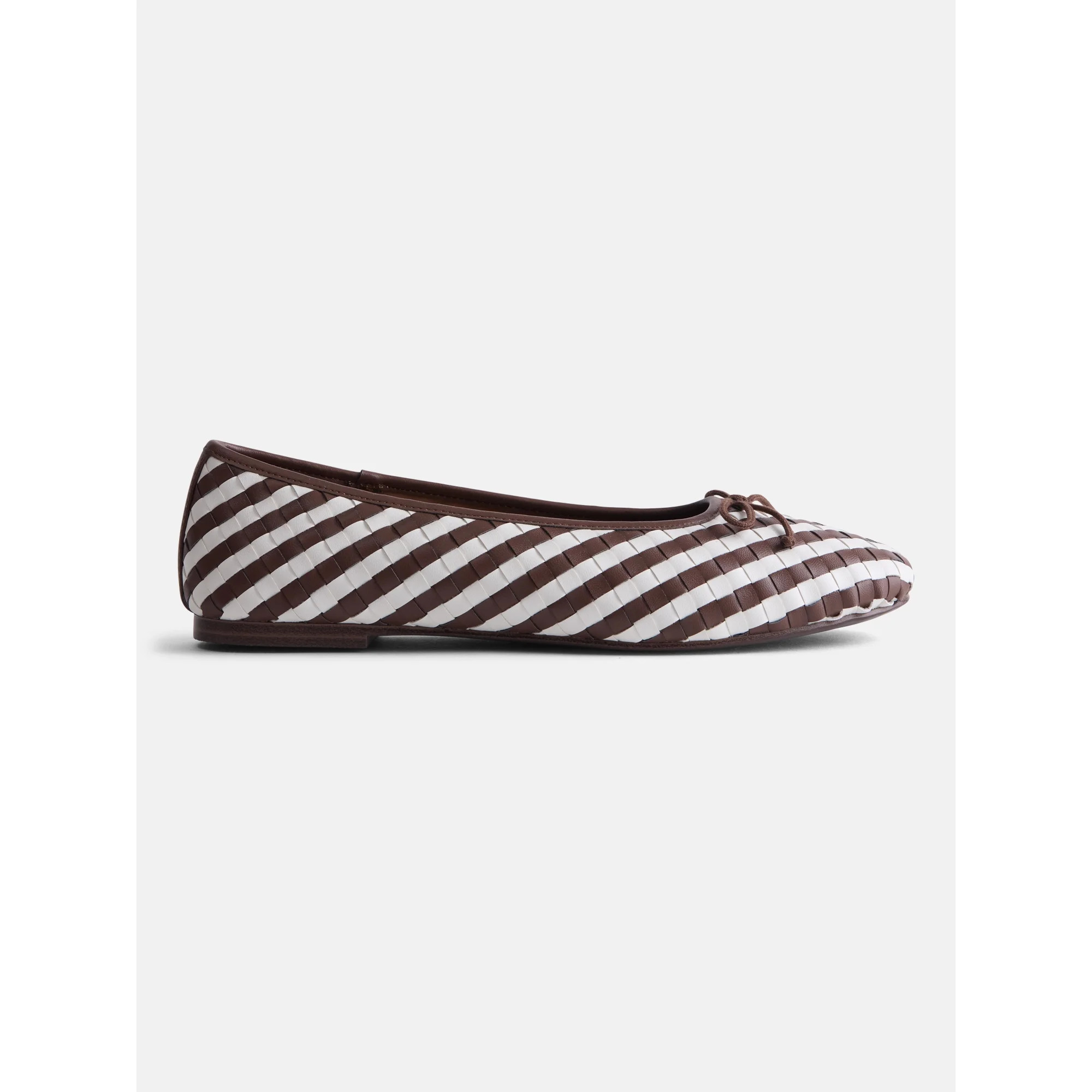 Free Assembly Women's Striped Woven Ballet Flats | Walmart (US)
