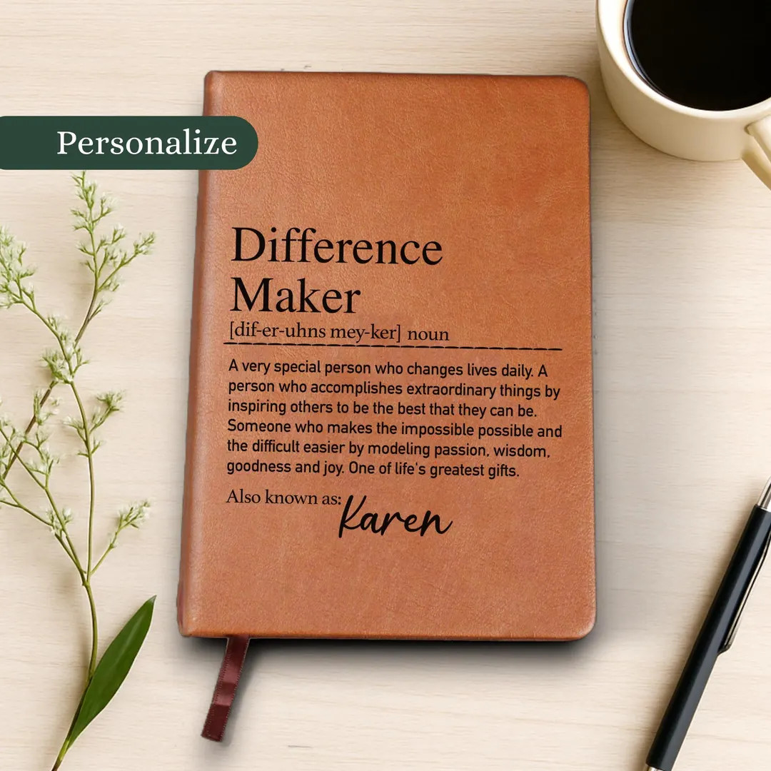 Difference Maker Vegan Leather Journal: Mentor Gift | Etsy (US)