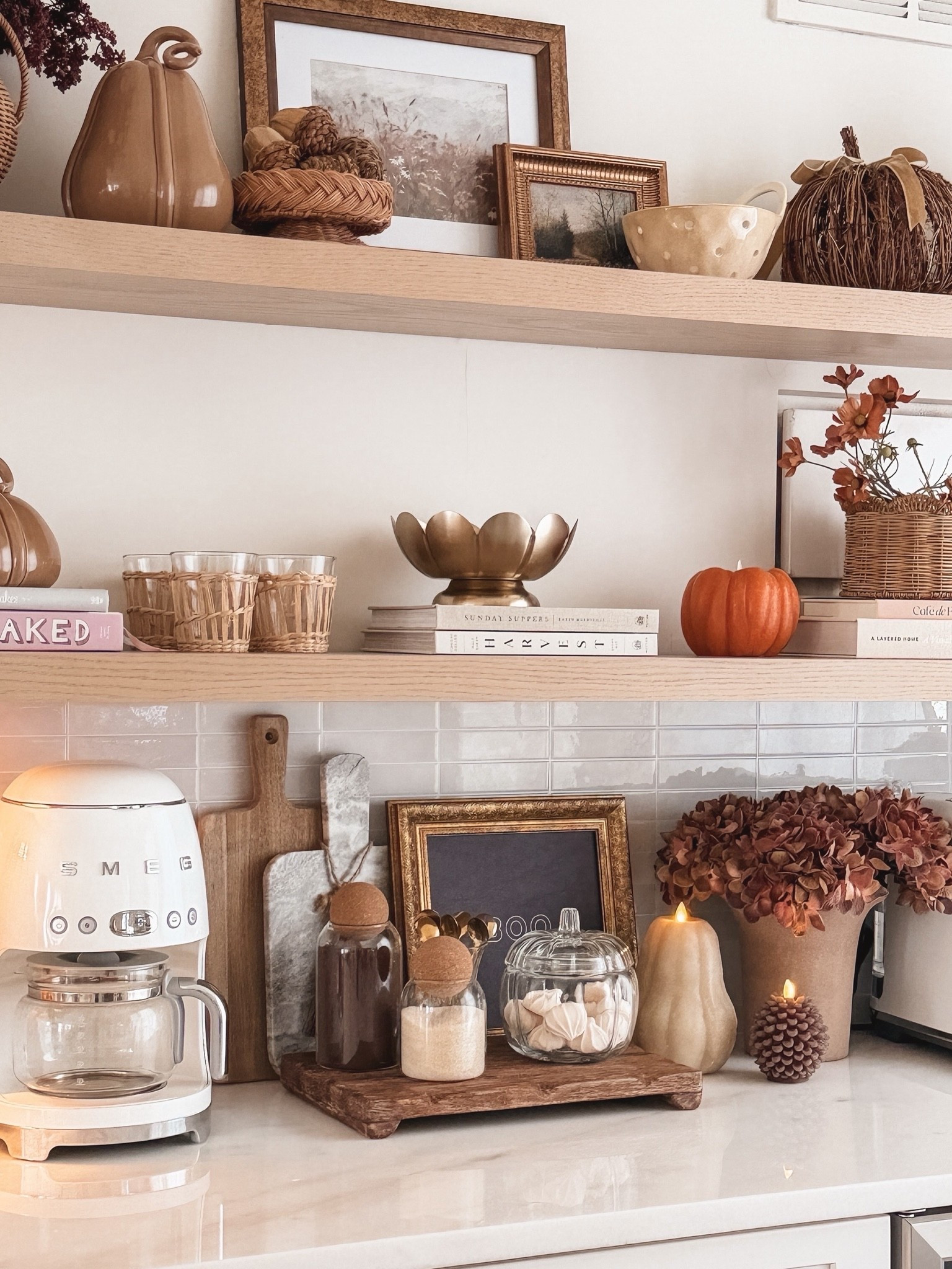 Coffee bar fall decor. Decorate your coffee bar with these fall finds!
