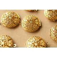 2 Pc. Gold Plated Filigree Lockets - 27mm Diameter | Loc-028 | Etsy (US)