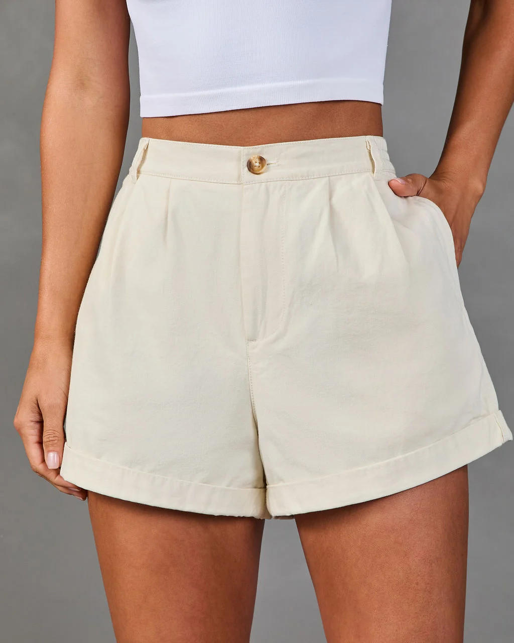 Gallery Muse Cuffed Cotton Shorts | VICI