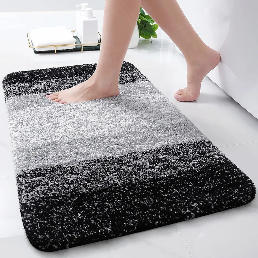 Arotive Microfiber Bathroom Rugs, Shaggy Soft and Absorbent, Non-Slip, Thick Plush Machine Washab... | Amazon (US)