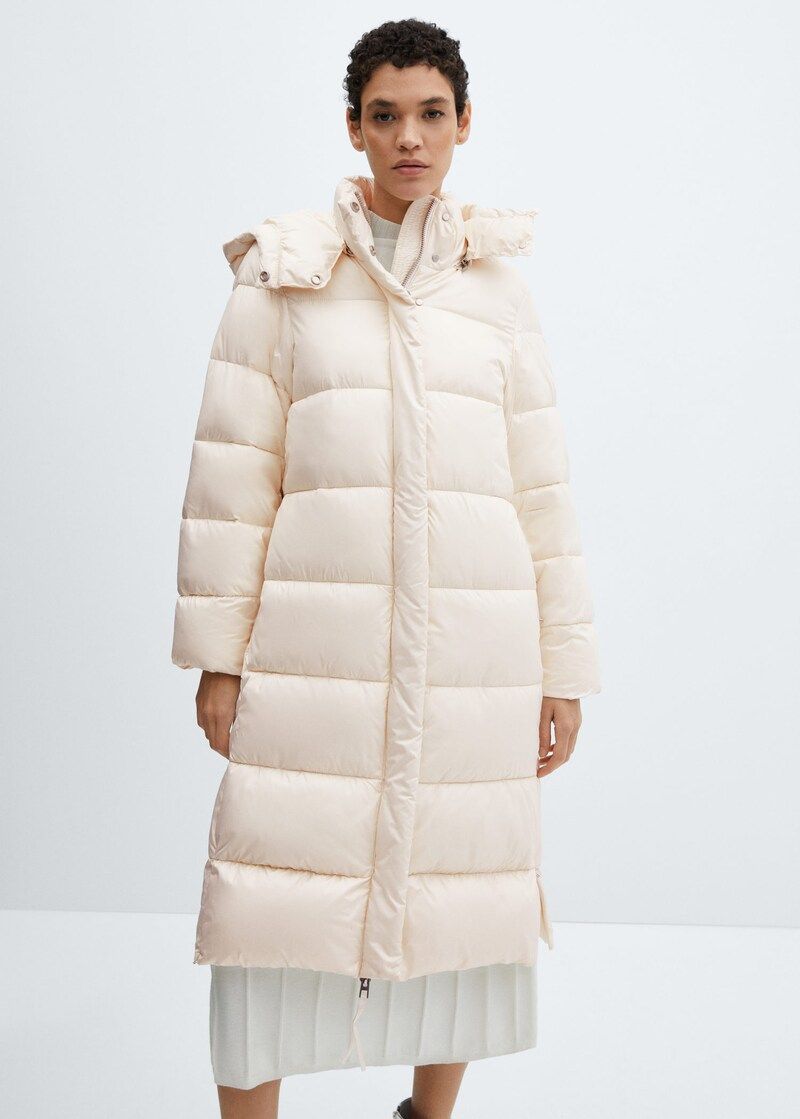 Hooded water-repellent quilted jacket -  Women | Mango USA | MANGO (US)
