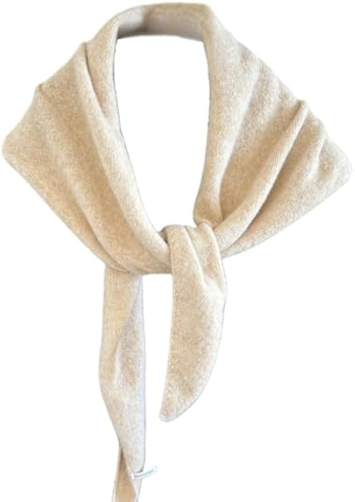 Knitted Triangle Scarf for Women Thick Wool Head Scarf Y2k Bandana Downtown Girl Aesthetic Access... | Amazon (US)