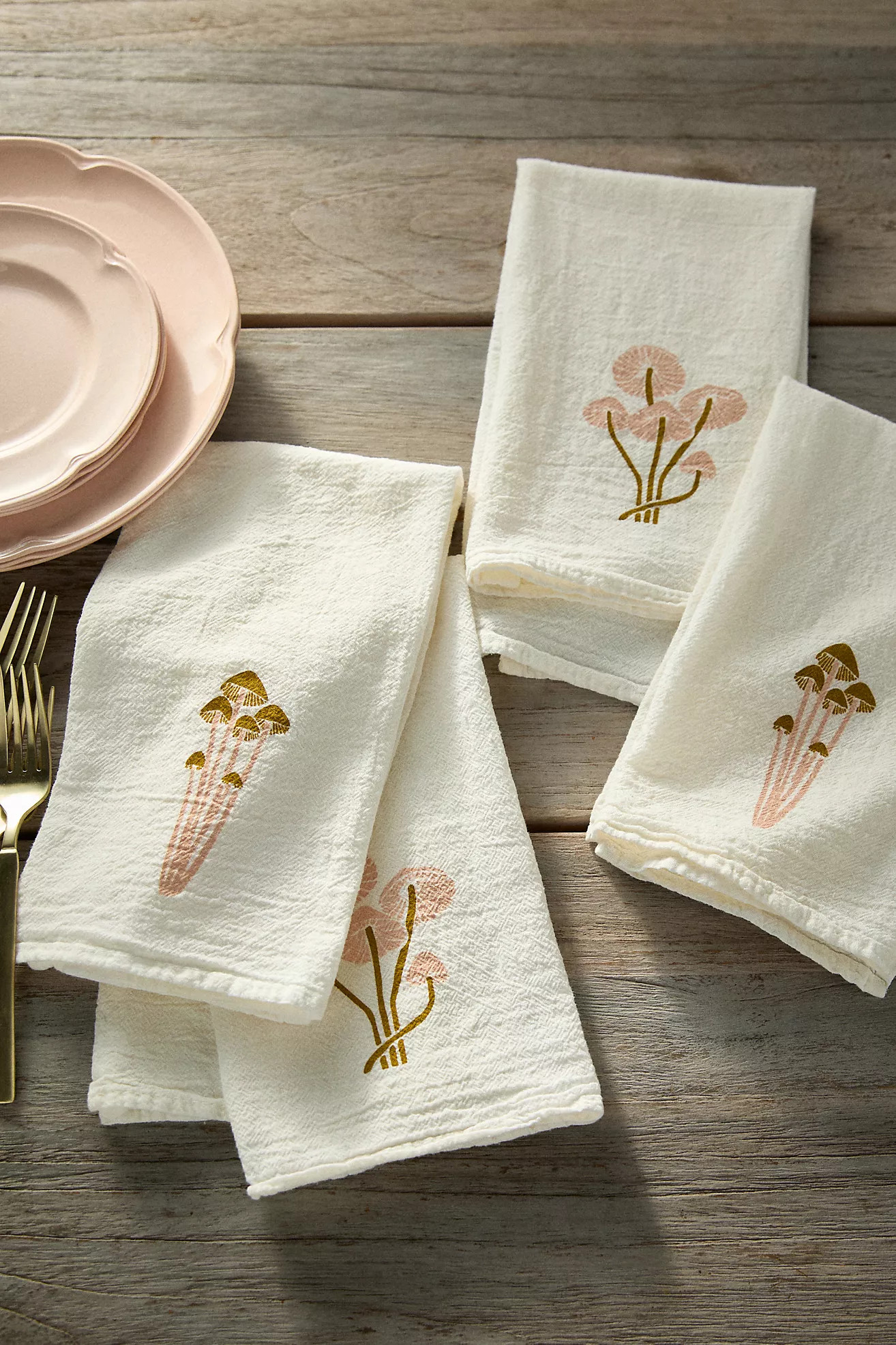 Forest Mushroom Napkins, Set of 4 | Anthropologie (US)